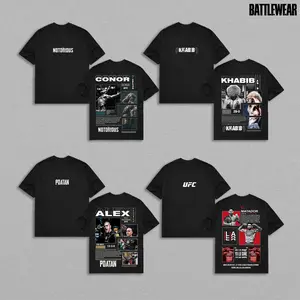 UFC FIGHTERS COLLECTION TEE, MMA Graphic Tee, UFC Champion Shirt, Gym Wear, Gift for Fighters, Sports Apparel Menswear