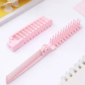 Foldable Comb for Girls Hair Braiding Sectioning Tool Kids Portable Hair Styling Comb Precise Sectioning for Braids Compact Space Saving Rounded Teeth Gentle on Scalp Easy Hair Touch Up On the Go