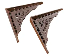 2 Antique Style Shelf Brace Wall Bracket Cast Iron Brackets SMALL 5 x 4 Corbels