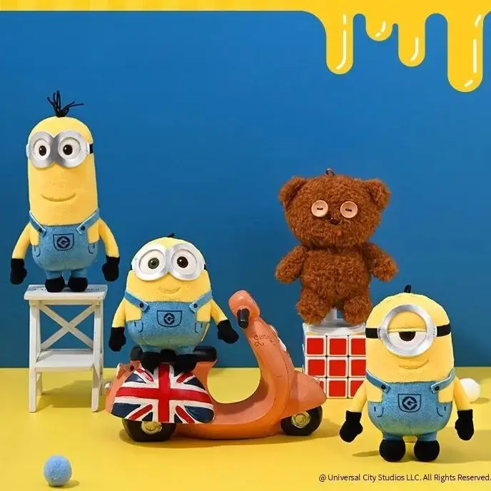 Minions Classic Plush Keychain Pendant – Despicable Me Character Bag Charm, Cute Collectible Plush Hanging Ornament, Soft Backpack Accessory, Gift for Minions Fans and Plush Toy Collectors
