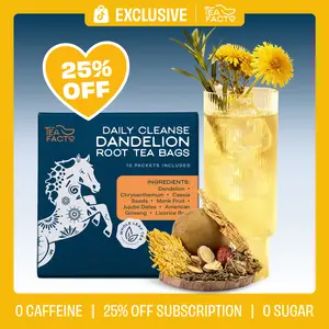 Daily Cleanse Dandelion Tea for Liver Support &  Detox - 10 Count