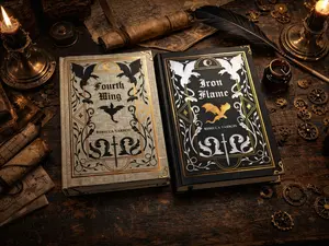 Fourth Wing Series Hardcover Set | The Empyrean Collection | Iron Flame & Onyx Storm | Custom Handbound Fantasy Books | Special Edition