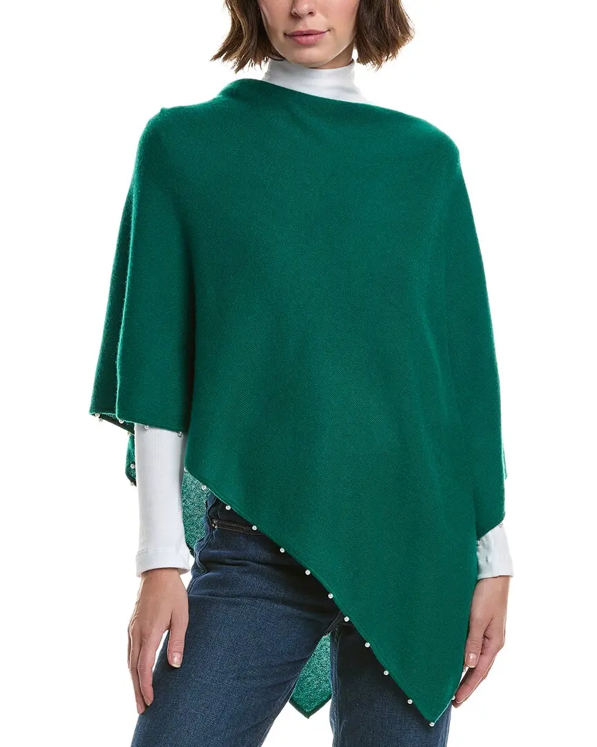 sofiacashmere Knit Wool & Cashmere-Blend Poncho