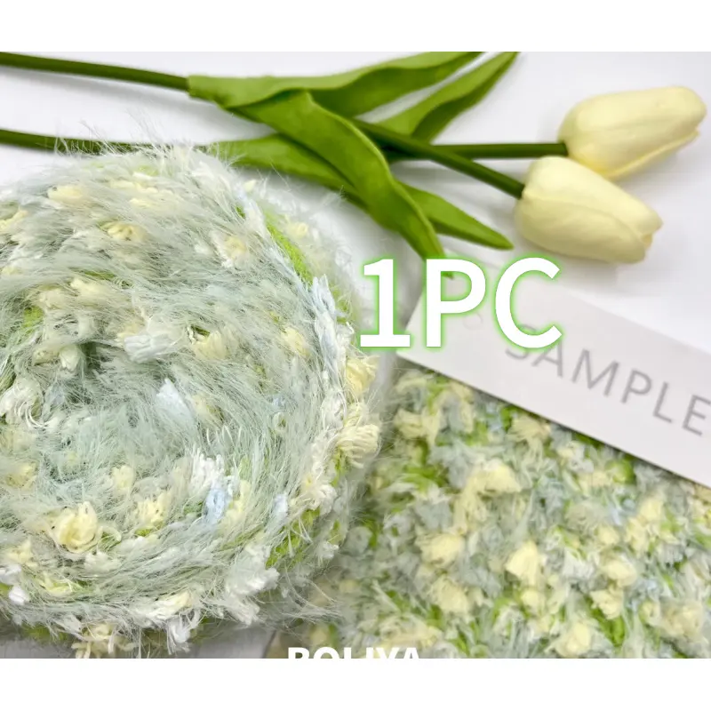 1 Pcs Peacock Fairy Hand-Mixed Yarn, DIY Handmade Knitting Yarn for Bags, Card Holders, Card Bricks, Scarves, Clothes, Hair Clips & Crafts, Soft Shiny Fashion Yarn, Perfect for Creative Handmade Craft Projects & DIY Lovers