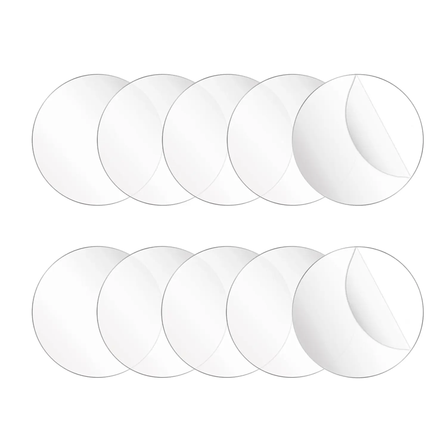 Bakeware Decor Tool 10-Pcs Durable Customizable Smooth Acrylic Circle Sheet Set, 6-in Transparent 1mm Tear-Resistant Scratch-Resistant Round Cake Disks for Cake Covering