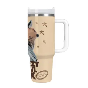 Breezy Bowl Tumbler Cup 40oz with Handle - Stainless Steel Insulated Cup Easy Carry Concert Travel Gym Gift Birthday Holiday