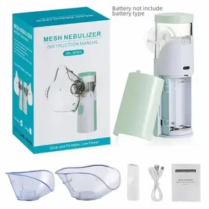 Portable Handheld Nebulizer with Mesh Spacer for Adults & Kids Adjustable Mist Rate USB Power Cable Nebulizer Mask for Breathing Issues