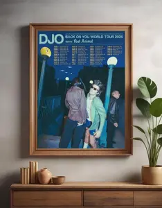 [Sale Up To 50%][No frame, Free Ship] djo back on you world tour 2025 poster retro concert wall art print gift for music lovers djo fans