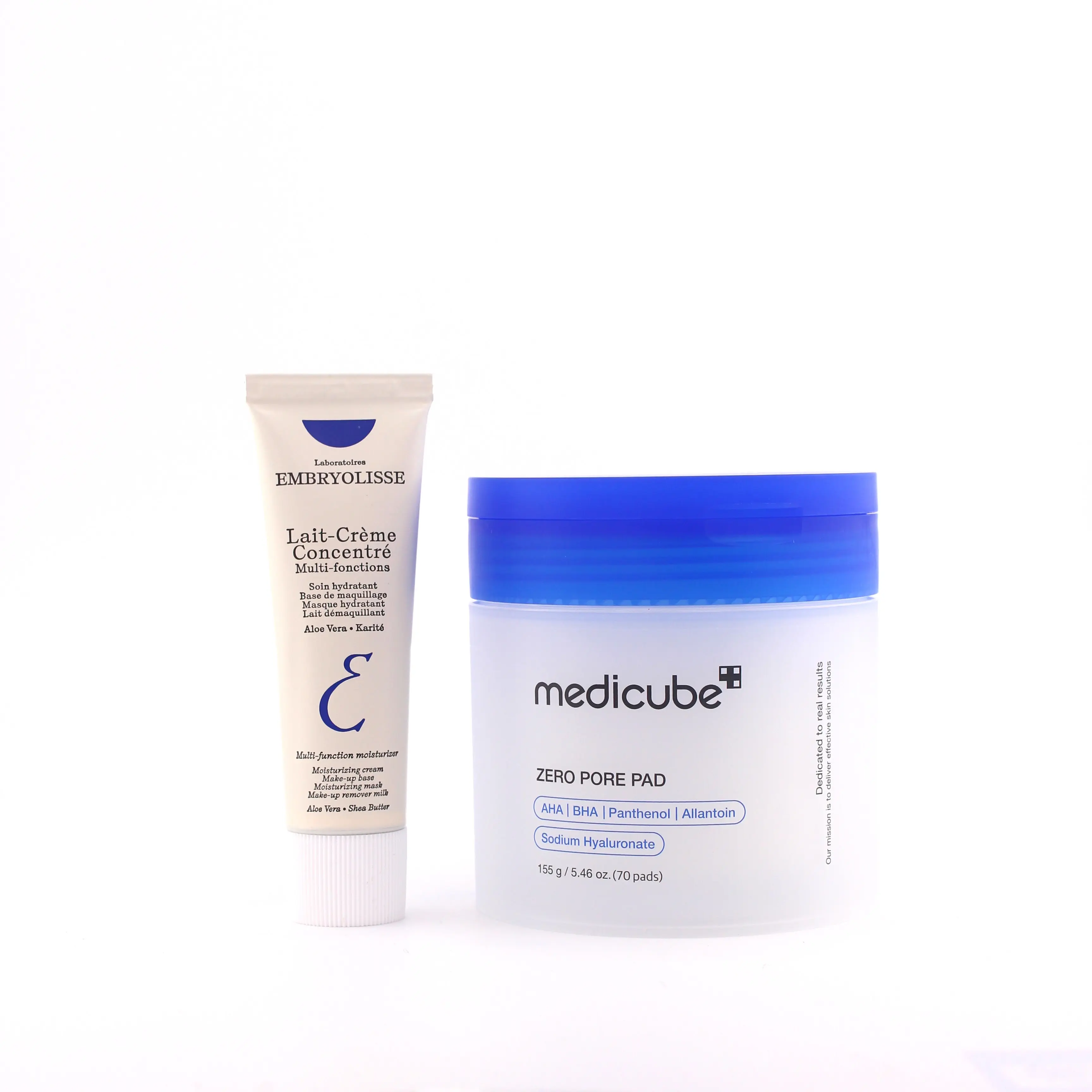 Medicube Pore & Hydration Skincare Kit - 2.0 Salicylic Acid Exfoliating Pads + 30ml Unscented Moisturizing Nourishing Moisturizer for Daily Use