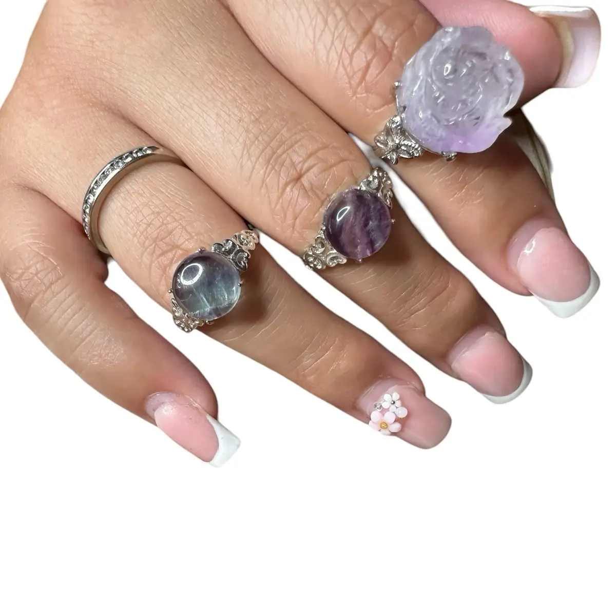 Fluorite Crystal Clarity Rings