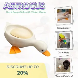 Self Draining Duck Soap Dish | Quirky Duck Soap Saver - No More Soggy Soap! | Self-Draining Waterfall Design | Cute  Bathroom Decor | Funny Gift for Duck Lovers & New Homeowners | Practical & Unique Gift for Friends & Family