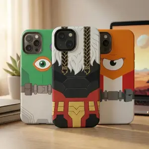 Retro Invincible Superhero Comic Inspired Design Tough Phone Case For Suitable for iPhone 17/16/15/14/13/12/11 Pro Max/Plusand Samsung Galaxy S23-25, shock-absorbing,