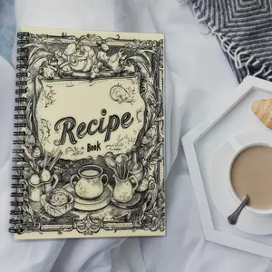 Baking Recipe Book Spiral Bound, 360 Degree Flat Lay Design, Perfect for Beginners & Experts, Collect Sweet Inspiration & Recipes, Planner