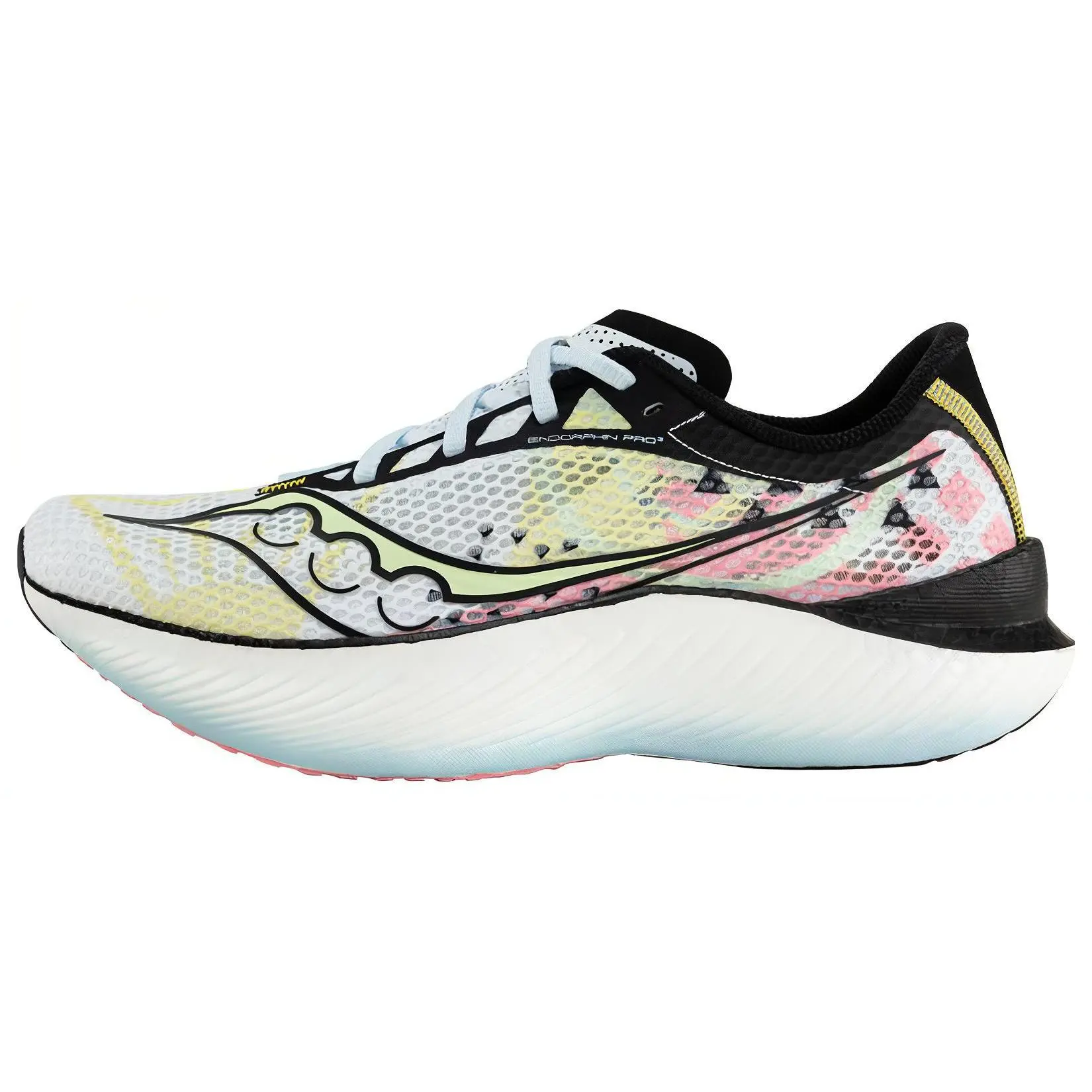 Saucony Endorphin Pro 3 Carbon Plate Running Shoes for Men, Women - Breathable Leather, Cushioned Grip, Synthetic Construction