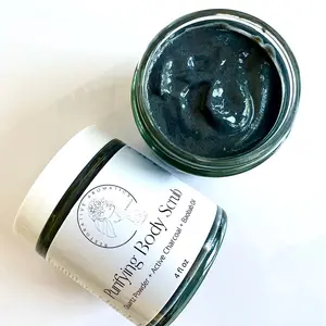 Purifying Body Scrub - Detox Scrub - Quartz Powder + Activated Charcoal + Baobab Oil - Indulge in the Ultimate Body Care Ritual