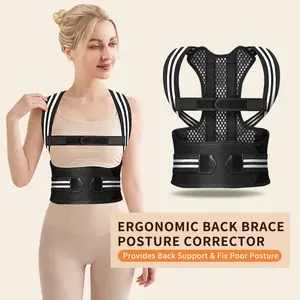 Christmas and Black Friday Special Ergonomic Back Brace Breathable Mesh Back Support Fix Poor Posture for Long Sitting Office Workers Students Unisex Suitable for Fitness and Running