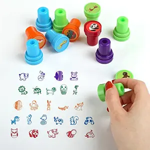 Zoo Animal Stamps for Kids 26Pcs , Self Inking Stamps for Kids Birthday Gift, Farm Party Favors, Teacher Stamps