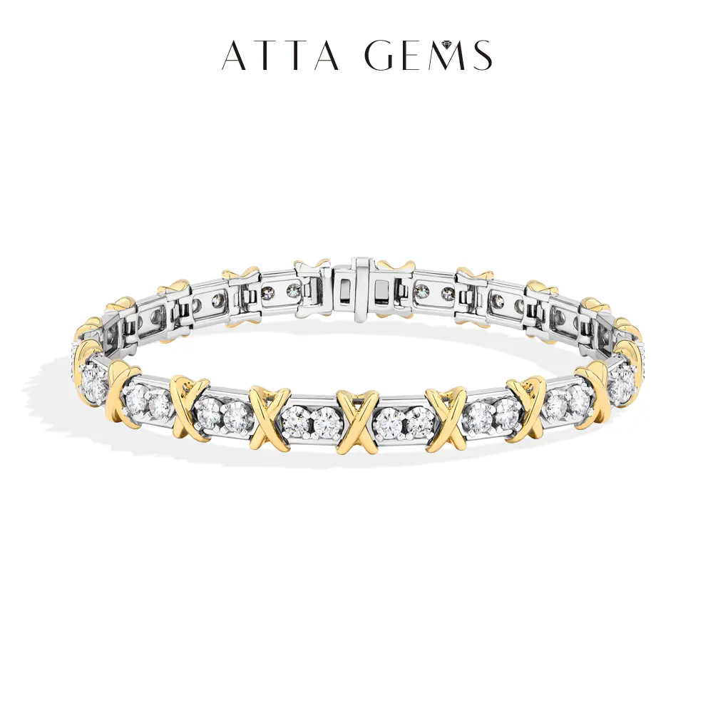 ATTAGEMS 2.7mm Round Cut Lab Grown Moissanite Tennis Bracelet in 925 Sterling Silver, Fine Jewelry for Women, Unisex Birthday Gift tiktokshopbacktoschool ATTAGEMS 2.7mm Round Cut Lab Grown Moissanite Tennis Bracelet in 925 Sterling Silver, Fine Jewelry for Women, Unisex Birthday Gift tiktokshopbacktoschool