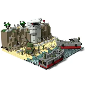POCO DIVO Omaha Beach D-Day Normandy Landings WWII Collection Toy Building Brick Set, 723 pcs