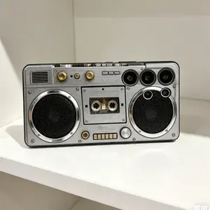 Retro Boombox Cassette Player Pattern Phone Case, Soft Silicone,Fully Protected and Shockproof For Samsung Galaxy S26 S25 S24 S23 S22 S21 Ultra Plus S25edge S24FE A14 A15 A16 A35 A36 A53 A54 Note20ultra Cool Vintage S26+ S25+ S24+ S22+