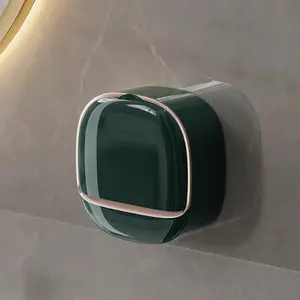 Wall-Mounted Luxury Soap Dish – Drill-Free, Quick-Draining Holder for Bar Soap & Laundry Soap, Ultra Convenient