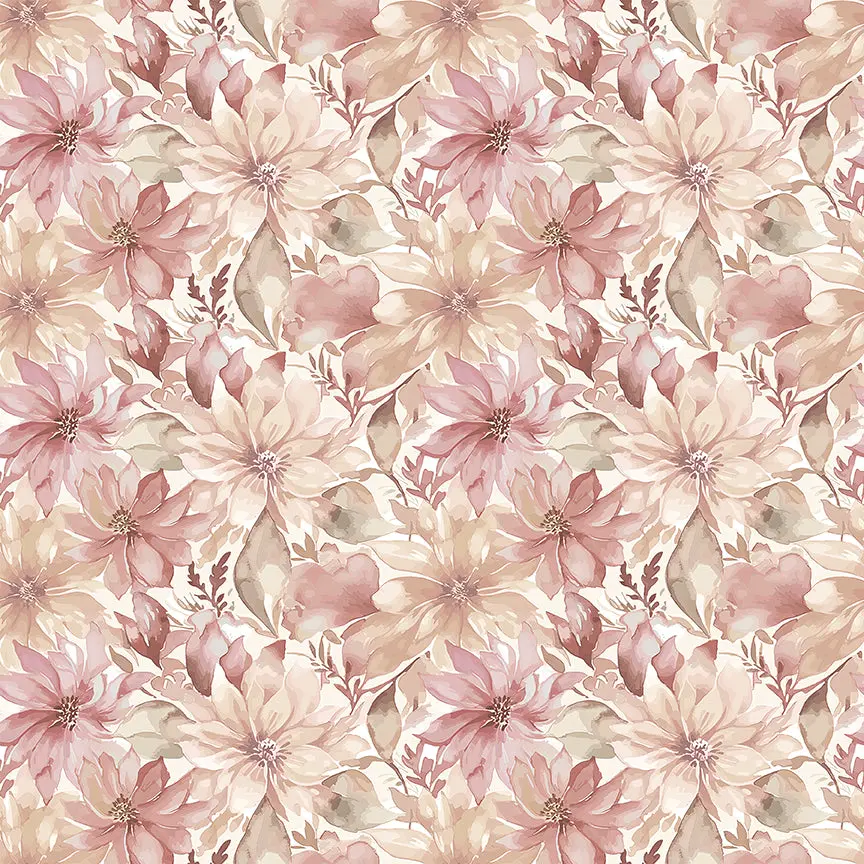 Fabric Riley Blake Cream Floral Daybreak on the Prairie by the Quarter Yard CD17681-CREAM