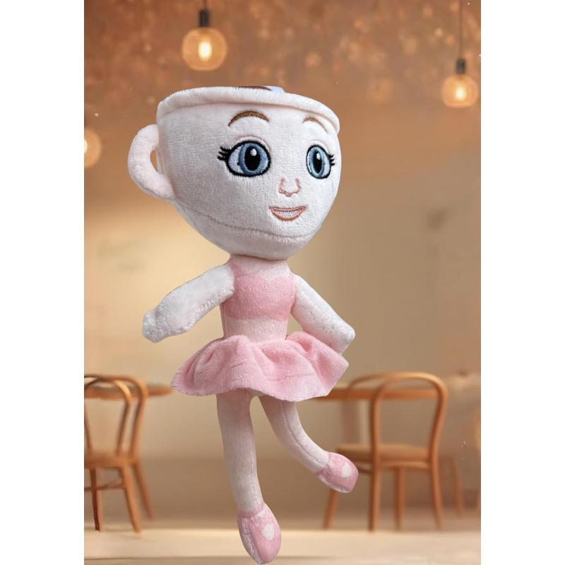 Italian  Plush, 10" Soft Adorable Stuffed Ballerina Cappuccina Plush Pillow for Video Game Fans