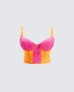 Bonnie Orange Corset Top Bonnie Orange Corset Top