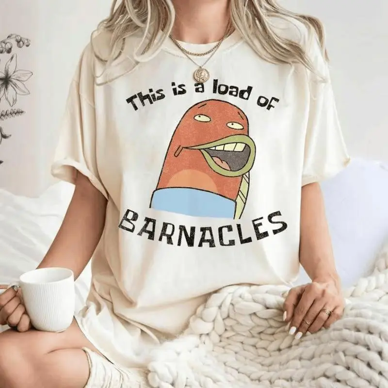 This Is A Load Of Barnacles Shirt Funny Spongebob And Squarepants Shirt Graphic Spongebob Tee Crewneck For Men Premium Soft Cotton Tee