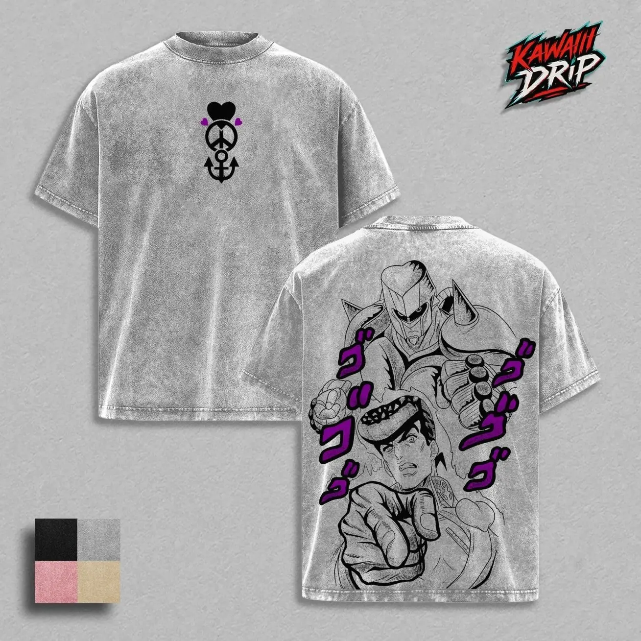 Josuke Higashikata JoJo Shirt & Hoodie | Crazy Diamond Stand Anime Graphic Tee Hoodie Set | JoJo’s Bizarre Adventure Manga Streetwear | Vintage Clothing Washed Oversized Heavyweight Cotton T-Shirt Hoodie | JJBA Fan Merch Unisex Casual Wear SZ9