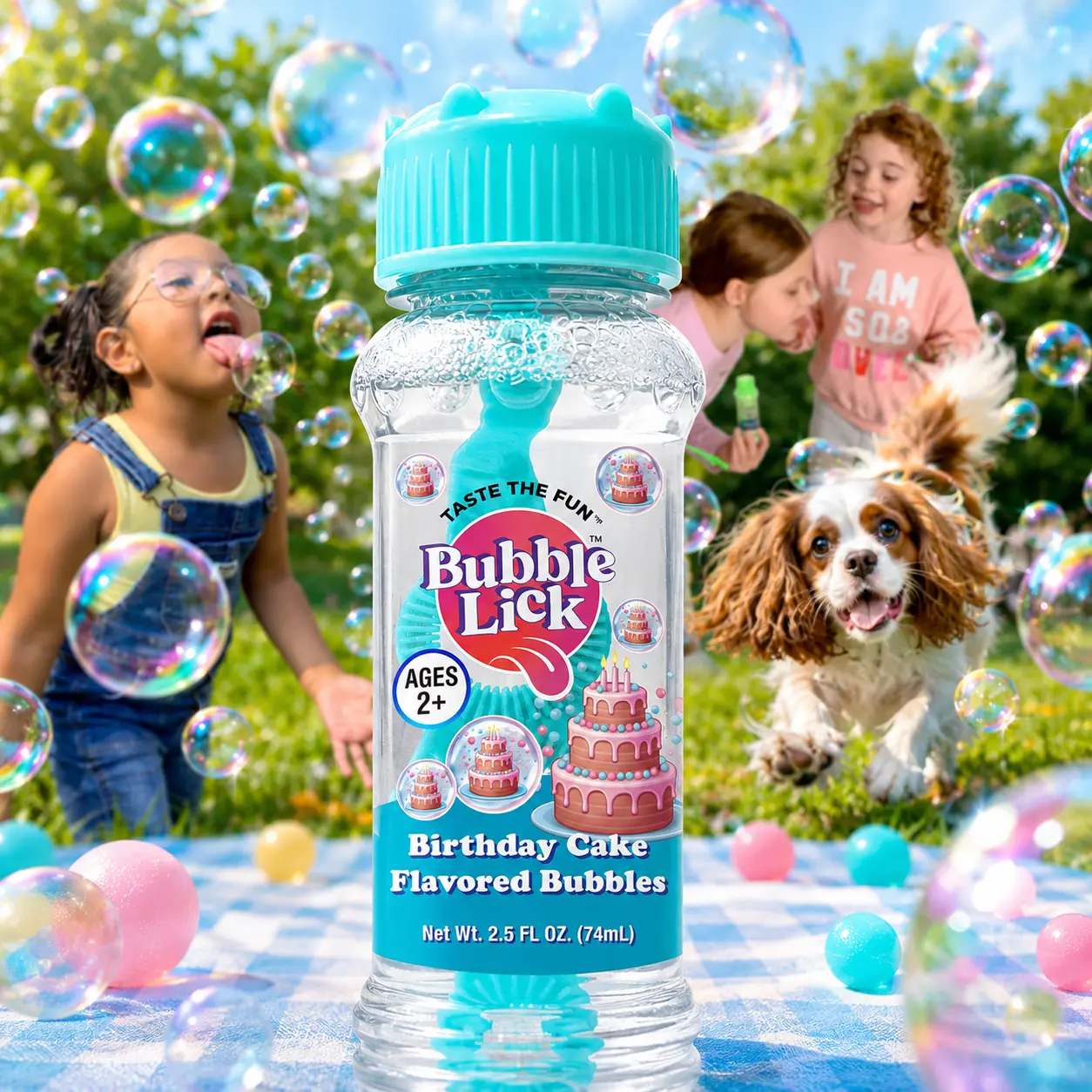 Bubble Lick - Birthday Cake Flavored Edible Bubbles