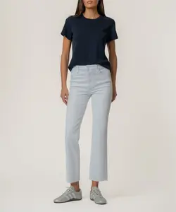 Kelsey High Rise Ankle Flare in Optic White