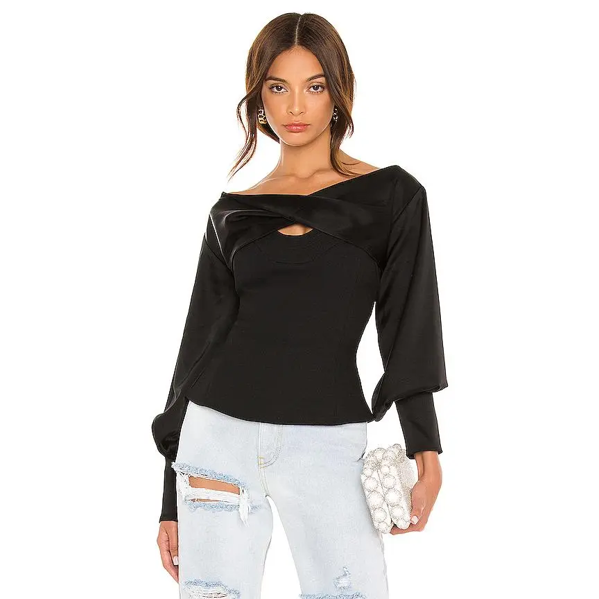 Paris Georgia Twist Top in Black