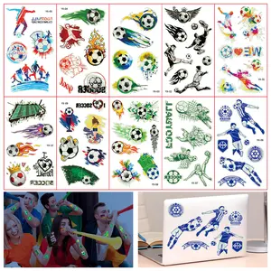 Stickers Soccer Tattoos Glow In The Dark 10 PCS Tattoos Stickers, Soccer Fake Tattoo Stickers for Adults Kids Goody Bag Stuffers Prizes Party Favors tiktokshopspringglowup