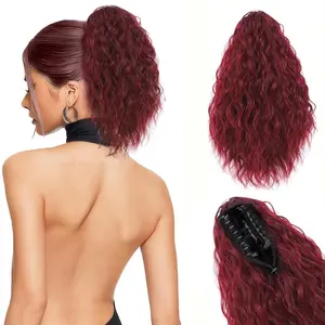 TwiceBeauty Ponytail Extension 14-inch with Claw Clip Design Long Curly Wavy Ponytail Shape Specially Designed for Women's Ponytail Accessories Synthetic Soft Hairpieces