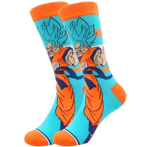 High Quality Anime themed socks Cotton Polyester Fashion Menswear Goku Activewear Multicolor Sport cute season sock Stylish