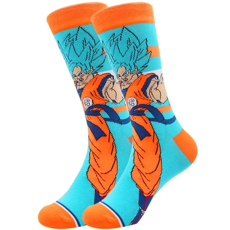 High Quality Anime themed socks Cotton Polyester Fashion Menswear Goku Activewear Multicolor Sport cute season sock Stylish