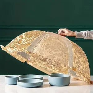 Collapsible Mesh Food Cover – Reusable & Dustproof Kitchen Net For Outdoor Picnics, Indoor Dining, And Fruit Protection |   Foldable Design For Easy Storage