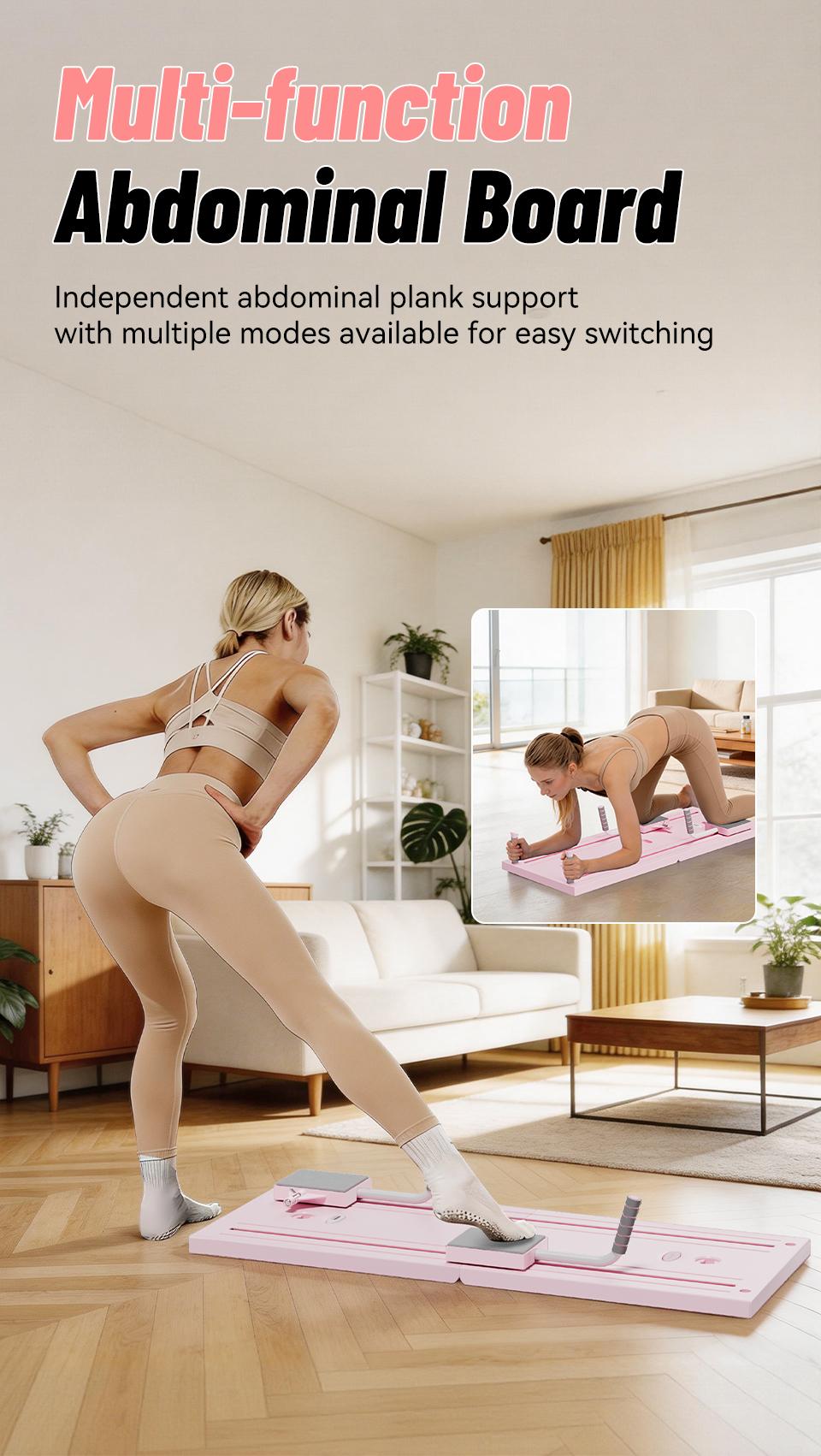 Pilates Board,Multi-functional Ab Exercise Board,FoldableHome Pilates Reformer with Knee Mat ,Timer andResistance Bands,Abs Workout Equipment forAbdominal & Core Strength Training trainer machine Portable Reformer with Timer structure sturdy Foldable Pilates Board,Multi-functional Ab Exercise Board,FoldableHome Pilates Reformer with Knee Mat ,Timer andResistance Bands,Abs Workout Equipment forAbdominal & Core Strength Training trainer machine Portable Reformer with Timer structure sturdy Foldable