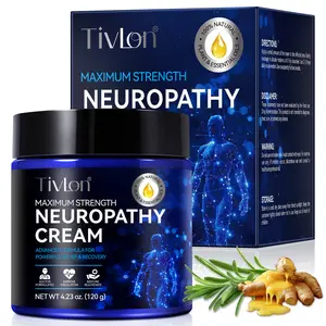 Professional Nerve Pain Relief Cream 120g, Fast-Acting Soothing Formula with Thyme & Ginger, Moisturizing Body Lotion for Multiple Symptoms