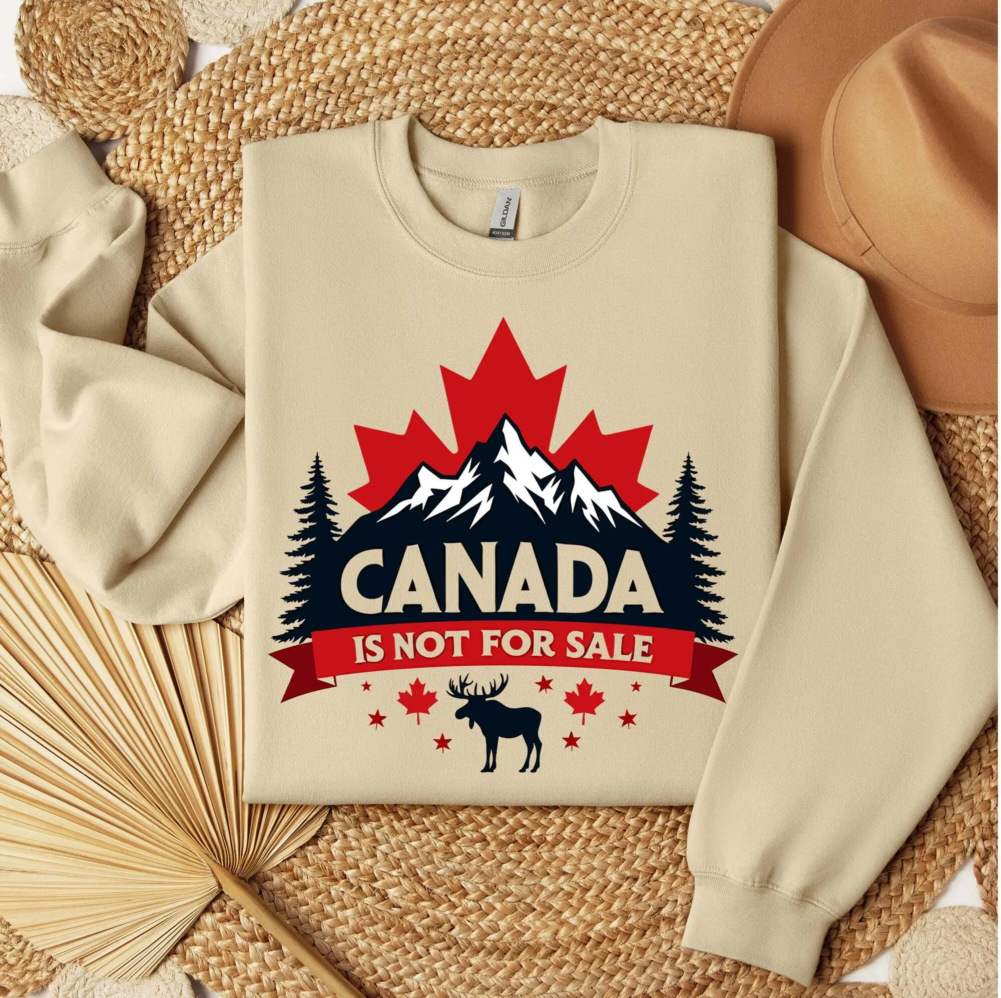 Canada Is Not For Sale Sweater - Canadian Pride Crewneck Sweatshirt or Hoodie - Men's or Women's Canada Day Patriotic Shirt