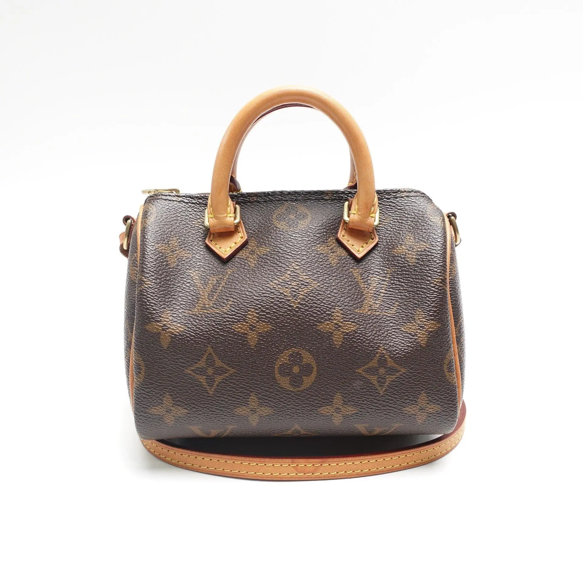 Pre-owned Louis Vuitton coated canvas Crossbody Bags Nano Speedy Crossbody Bag T10463232