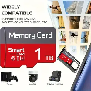 Micro Sd Card With Adapter - Flash Memory Storage Card For Camera, Smartphone, Tablet & Gaming Device Secure Video, Photo & File Storage Micro Tf Surveillance System