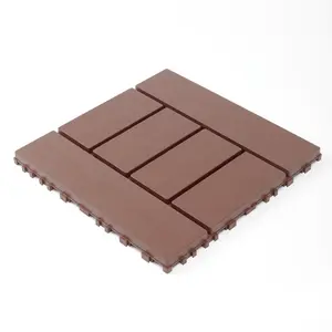 44 Pack H-Style Interlocking Deck Tiles 12"x12", Brown Waterproof Patio Flooring for Balcony, Porch, Poolside & Backyard, Easy DIY Installation #OutdoorMakeover #PatioDesign