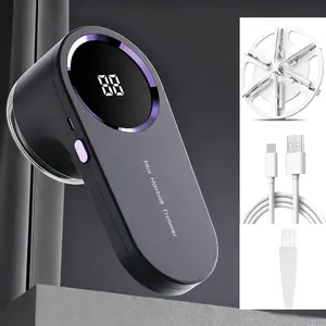 Fabric Shaver, Lint Remover for Clothes, Rechargeable Electric Lint Remover with Display & 6-Blade，Sweater Shavers to Remove Pilling for Clothing and Furniture hair  ball  remover replacement blade