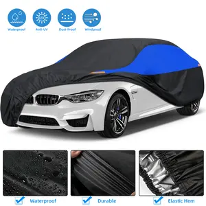 Universal Full Car Cover for Sedan & SUV, All-Weather Protection Against Snow Rain Sun UV Dust, Outdoor Car Cover with Reflective Strip