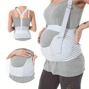 Pregnancy Support Belt - Seamless Maternity Abdominal Binder Pregnancy Belly Belly Bands 3 in 1 Pregnancy Support Belt for Pregnancy Back/Pelvic/Hip Pain, Pregnancy with Ab Support