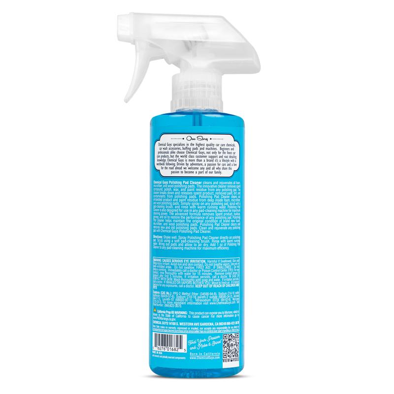 CHEMICAL GUYS Polishing Pad Cleaner – Citrus-Based Cleaning Solution Removes Polishes, Compounds & Waxes from Foam, Wool & Microfiber Pads, Restores Performance, Prevents Swirls & Extends Pad Life