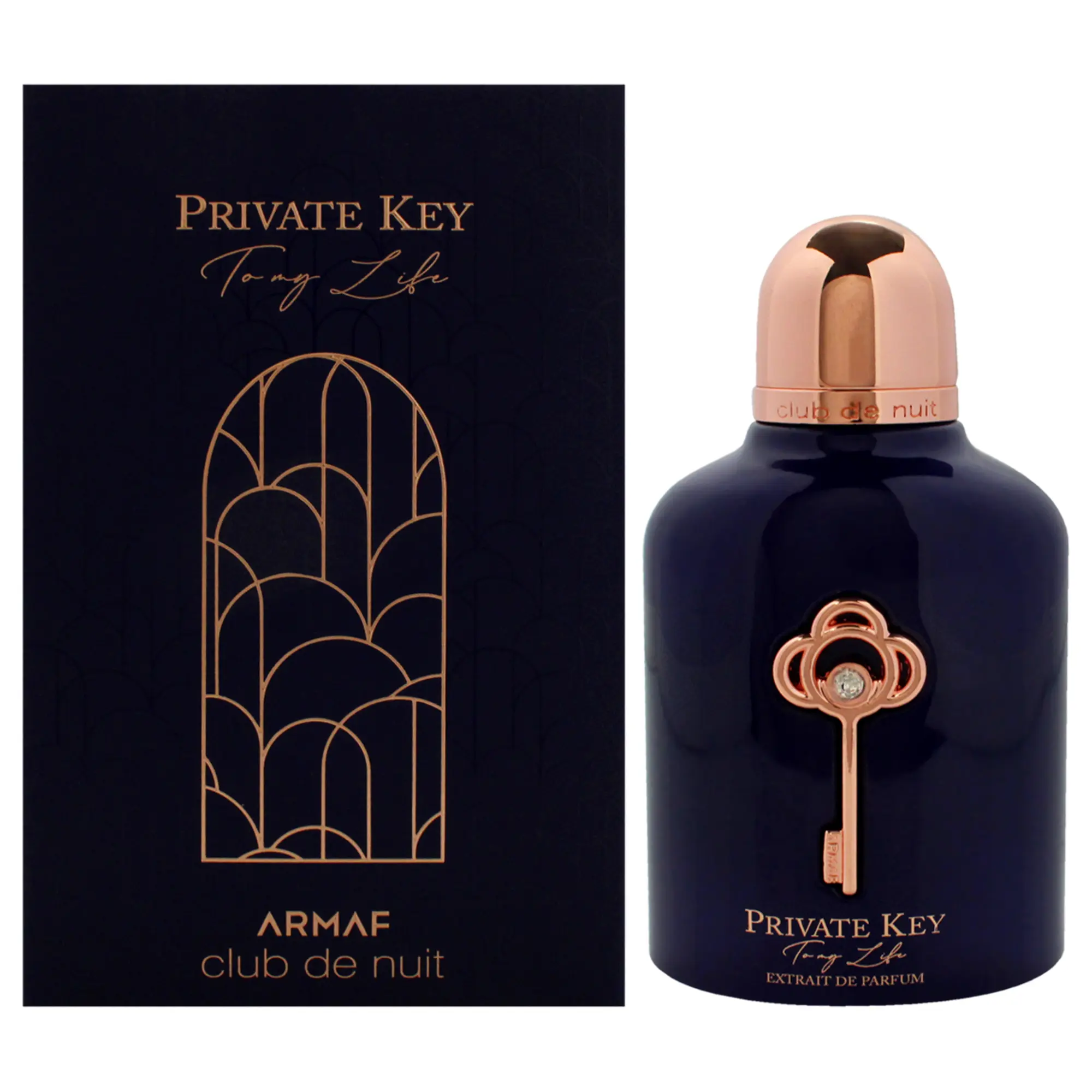 Club De Nuit Private Key To My Life by Armaf, Luxurious Gold Boxed Bottled Unisex Fragrance - 3.4 oz Extrait De Parfum Spray, Gift Box Unisex Fragrance for Personal Use