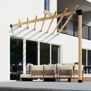 DIY Pergola Bracket Kit for an Attached Triangle Pergola With Roof Rafters - Any Size Up to 12' x 12'
